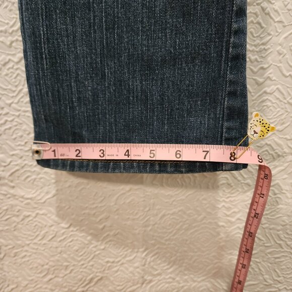 Anne Taylor Loft Women's original boot fit medium wash whiskered denim jean sz 6 - Picture 8 of 11